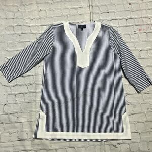 Duffield Lane Seersucker Tunic Top S